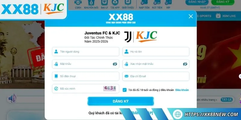 XX88 đăng ký với thông tin cụ thể và đúng theo giấy tờ